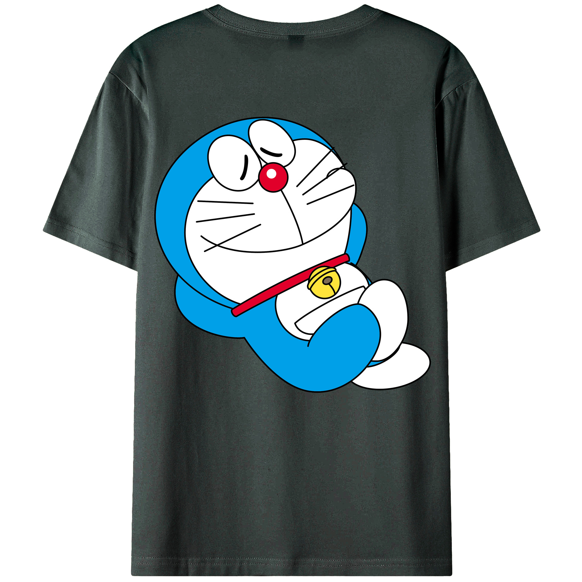 （画像用） ドラえもん Doraemon 綿100％ メンズ半袖Tシャツ（バックプリント） 通気性